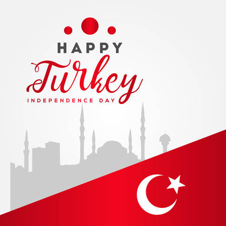 Turkey Independence Day Vector Design Illustrationのイラスト素材