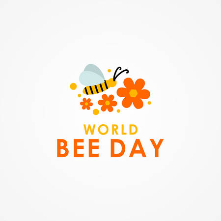 World Bee Day Vector Design Illustrationのイラスト素材