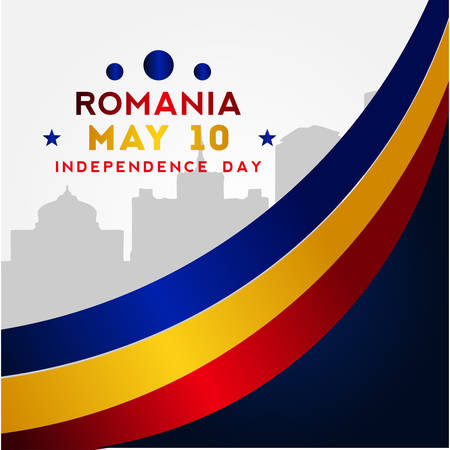 Romania Independence Day Vector Design Illustrationのイラスト素材