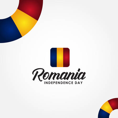 Romania Independence Day Vector Design Illustrationのイラスト素材