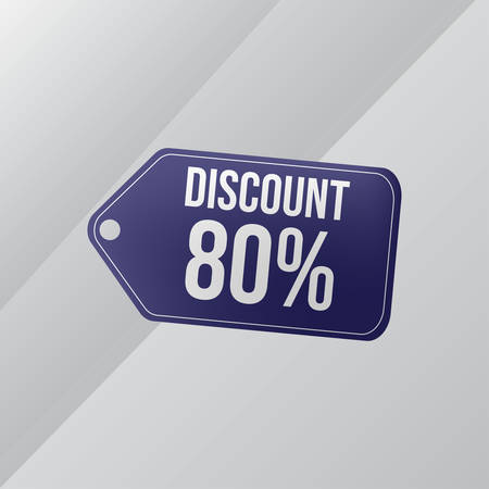 Up To 80% Label Discount Sale Vector Designのイラスト素材