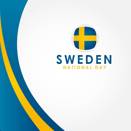 Happy Sweden Independence Day Vector Design Illustrationのイラスト素材