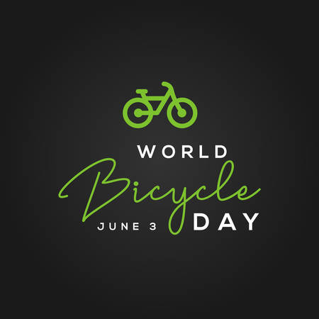 World Bicycle Day Vector Design Illustrationのイラスト素材