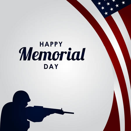Happy Memorial Day Vector Design Illustrationのイラスト素材