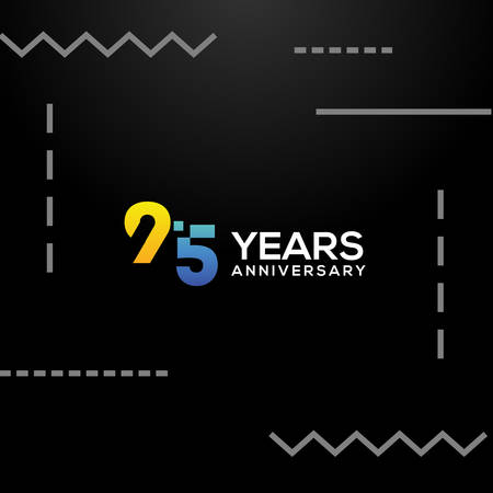 95 Years Anniversary Gradient Number Vector Designのイラスト素材