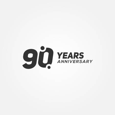 90 Years Anniversary Vector Designのイラスト素材