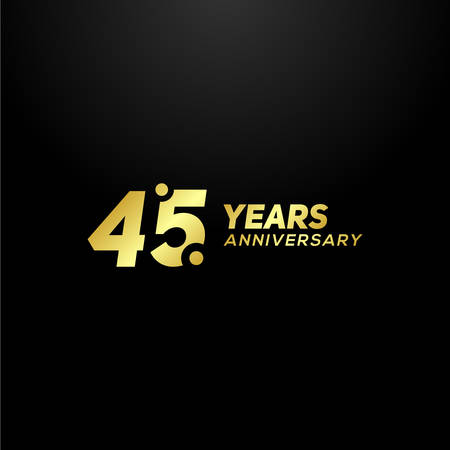 45 Years Anniversary Vector Designのイラスト素材