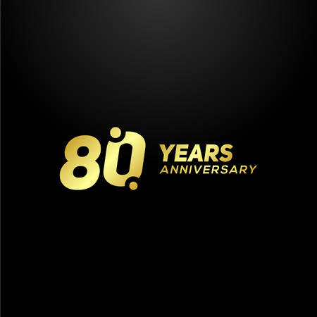 80 Years Anniversary Vector Designのイラスト素材