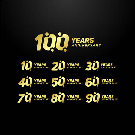 Set Years Anniversary Vector Designのイラスト素材