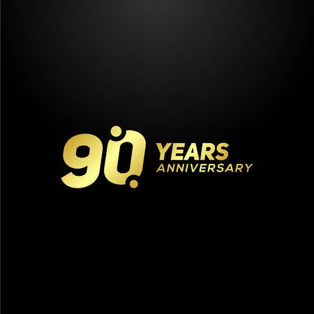 90 Years Anniversary Vector Designのイラスト素材