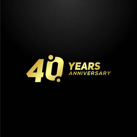 40 Years Anniversary Vector Designのイラスト素材