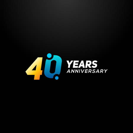 40 Years Anniversary Vector Designのイラスト素材