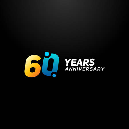 60 Years Anniversary Vector Designのイラスト素材
