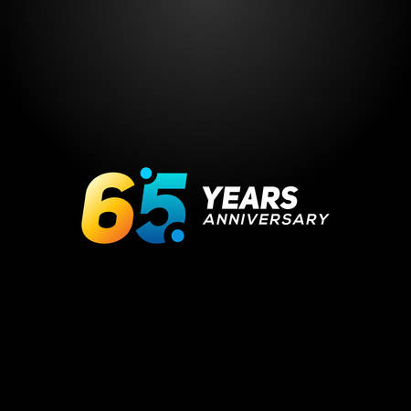 65 Years Anniversary Vector Designのイラスト素材
