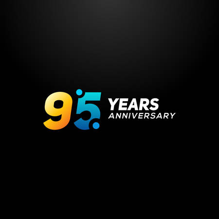 95 Years Anniversary Vector Designのイラスト素材