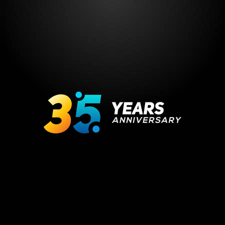 35 Years Anniversary Vector Designのイラスト素材