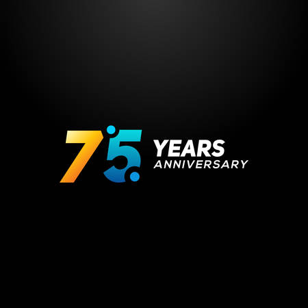 75 Years Anniversary Vector Designのイラスト素材