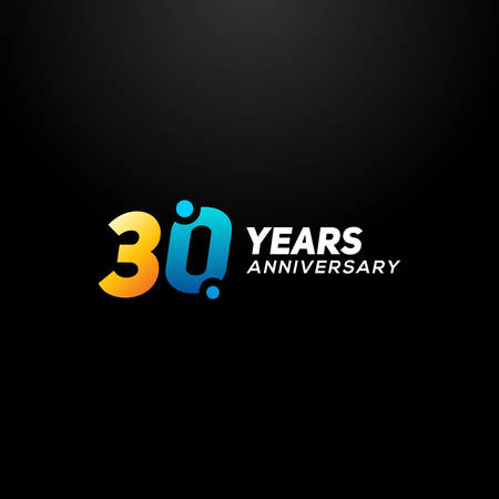 30 Years Anniversary Vector Designのイラスト素材