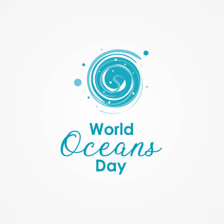 World Oceans Day Vector Design Illustrationのイラスト素材