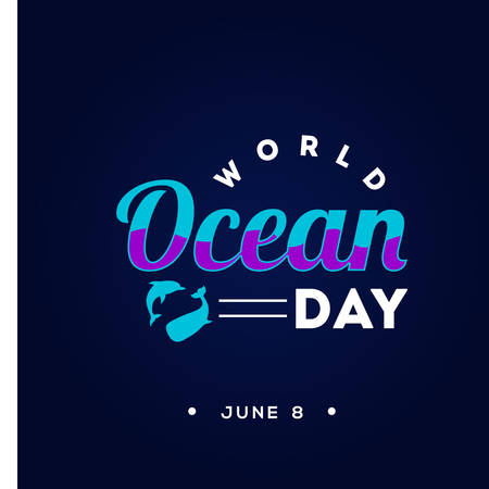 World Oceans Day Vector Design Illustrationのイラスト素材