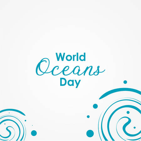 World Oceans Day Vector Design Illustrationのイラスト素材