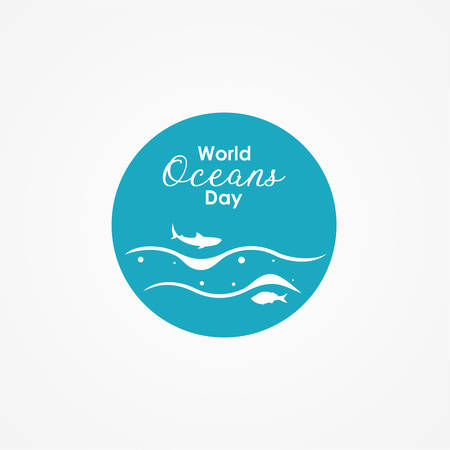 World Oceans Day Vector Design Illustrationのイラスト素材