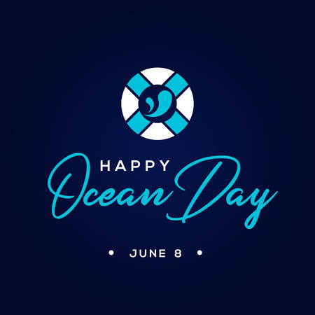World Oceans Day Vector Design Illustrationのイラスト素材
