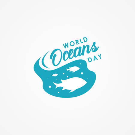 World Oceans Day Vector Design Illustrationのイラスト素材