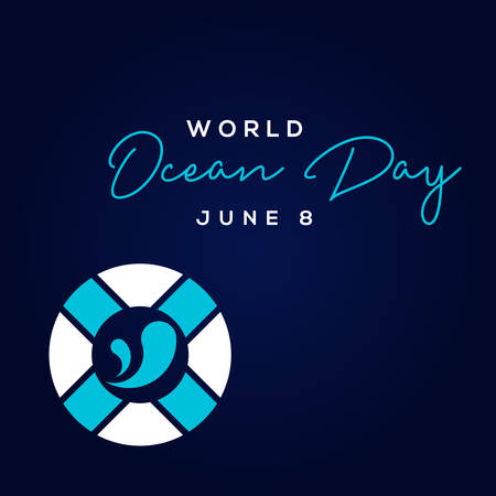 World Oceans Day Vector Design Illustrationのイラスト素材