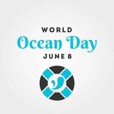 World Oceans Day Vector Design Illustrationのイラスト素材