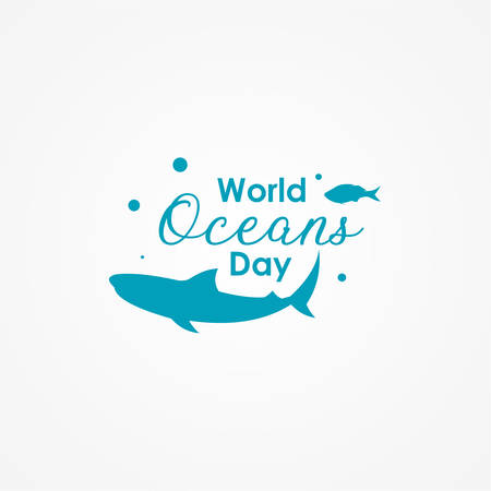 World Oceans Day Vector Design Illustrationのイラスト素材