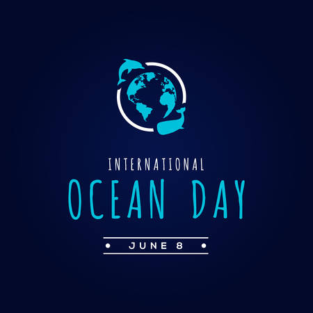 World Oceans Day Vector Design Illustrationのイラスト素材