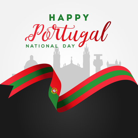 Portugal Independence Day Vector Design Illustrationのイラスト素材