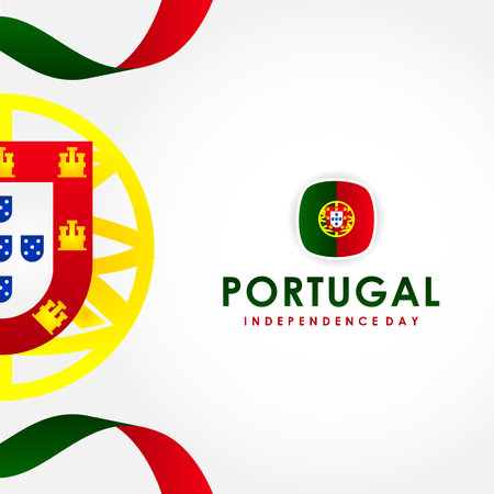 Portugal Independence Day Vector Design Illustrationのイラスト素材