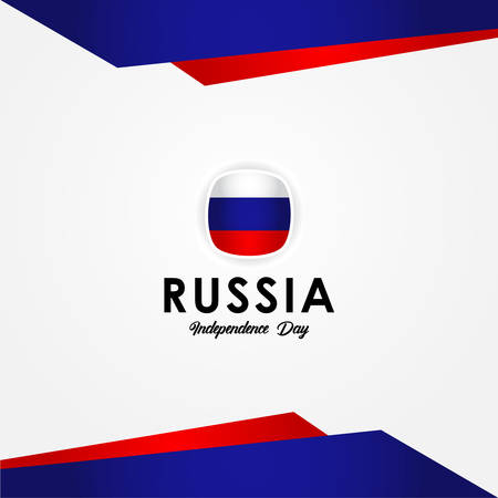 Happy Russia Independence Day Vector Design Illustrationのイラスト素材