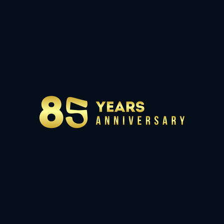 85 Years Anniversary Gold Number Vector Designのイラスト素材