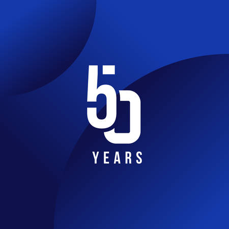 50 Years Anniversary White Number Vector Designのイラスト素材