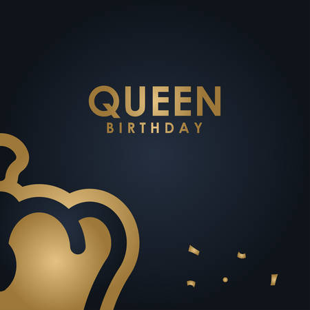 Happy Queens Day Vector Design Illustrationのイラスト素材