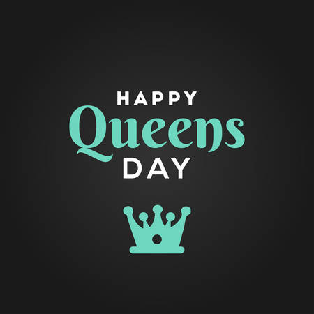 Happy Queens Day Vector Design Illustrationのイラスト素材