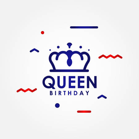 Happy Queens Day Vector Design Illustrationのイラスト素材