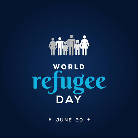 Refugee Day Vector Design Illustrationのイラスト素材
