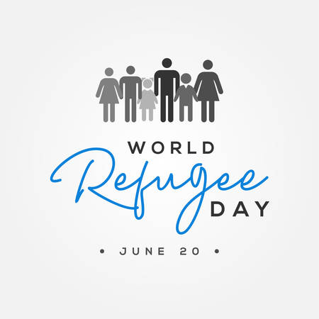 Refugee Day Vector Design Illustrationのイラスト素材