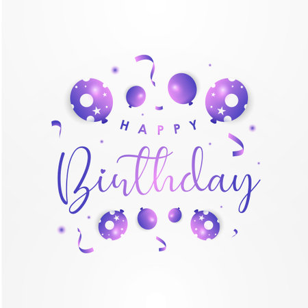 Happy Birthday Vector Design Illustrationのイラスト素材