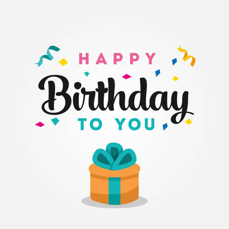 Happy Birthday Vector Design Illustrationのイラスト素材
