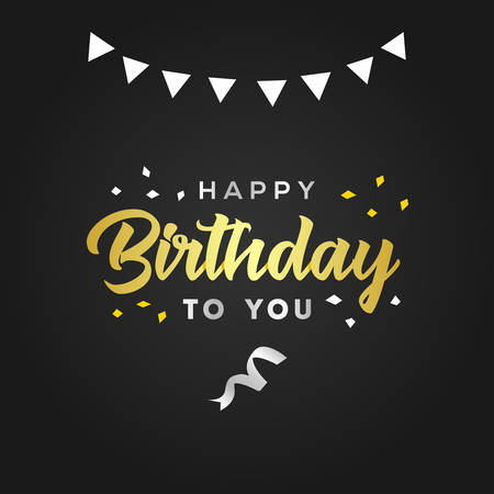 Happy Birthday Vector Design Illustrationのイラスト素材