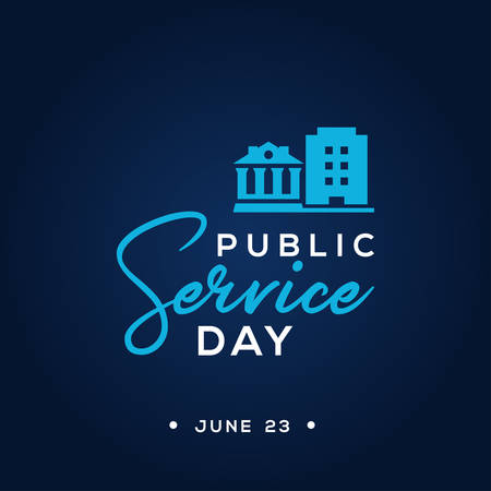Public Service Day Vector Design Illustrationのイラスト素材
