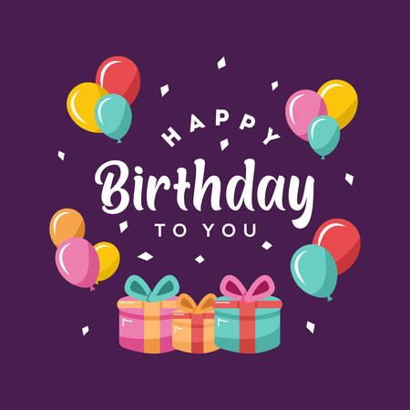 Happy Birthday Vector Design Illustrationのイラスト素材