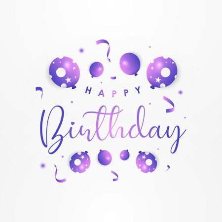 Happy Birthday Vector Design Illustrationのイラスト素材