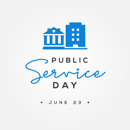 Public Service Day Vector Design Illustrationのイラスト素材