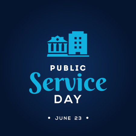 Public Service Day Vector Design Illustrationのイラスト素材